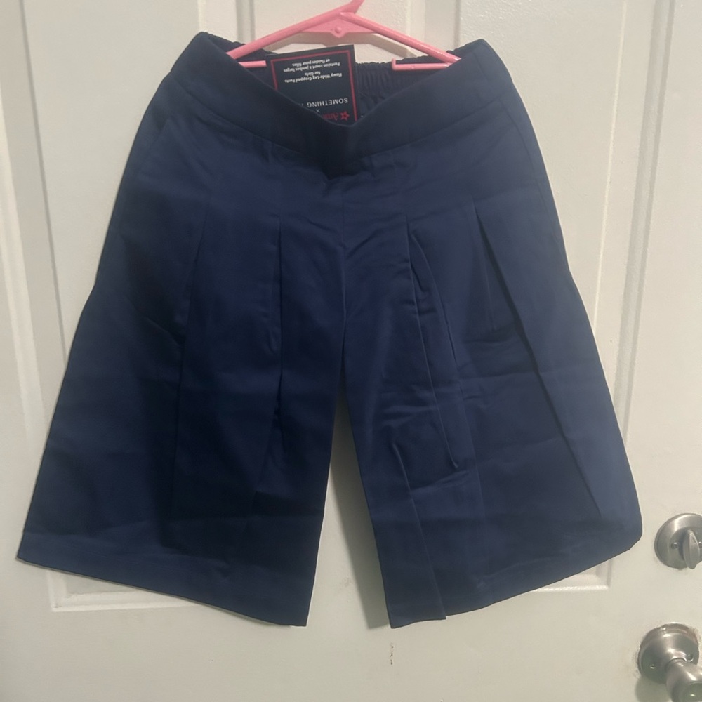 American Girl Navy  flowy wide -leg cropped pants for girls size 6 new
